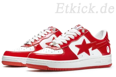 Kaufen Sie Herren BAPE Bapesta #5 Lackleder Rot