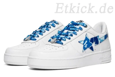 A Bathing Ape Bape Sta Low Weiß ABC Camo Blau (2021)