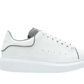 ALEXANDER MCQUEEN LEATHER PLATFORM TRAINERS SNEAKERS GRAY-WHITE REPS