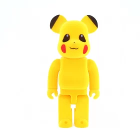 BE@RBRICK Brick Bear X Pikachu, trendige Puppe in beflockter Ausführung
