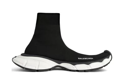 Men's 3xl Sock Recycled Knit Sneaker in Black Top-Version REPS