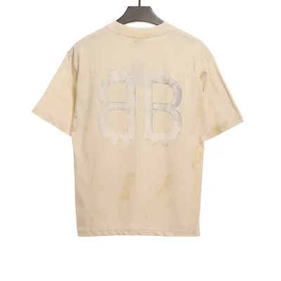 Balenciaga Distressed Crypto-Druck T-Shirt Reps