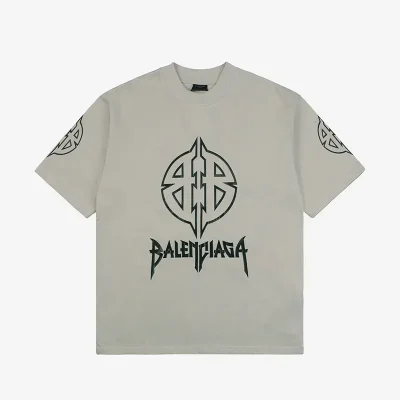 Balenciaga Dreidimensionales T-Shirt mit Doppel-B-Buchstaben-Aufdruck Reps