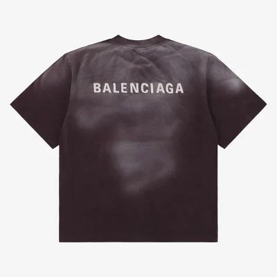 Balenciaga Logo-Buchstaben-Stickerei T-Shirt Reps
