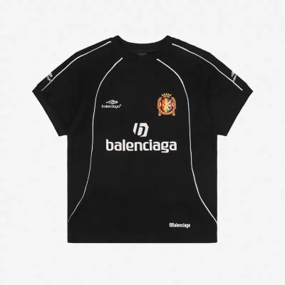 Balenciaga Pariser Fußballteam-Druck T-Shirt Reps