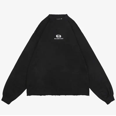 Balenciaga Sweatshirt mit aufgestickten Buchstaben und doppelter Schlaufe Reps