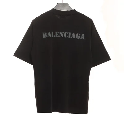 Balenciaga Verschwommener Logodruck T-Shirt Reps