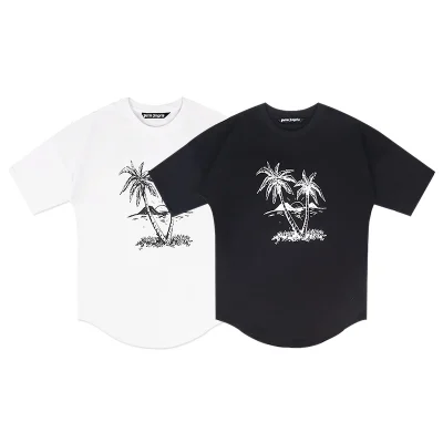 Palm Angels Sonnenuntergangspalmen-Druck T-Shirt Reps