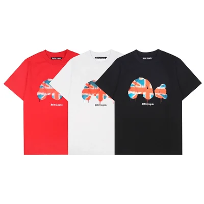 Palm Angels Union Jack Bear-Aufdruck T-Shirt Reps