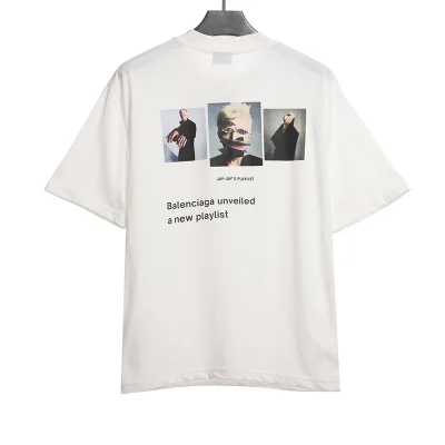 Balenciaga Musiknotenporträt T-Shirt Reps