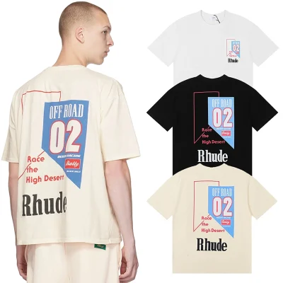 Rhude 02-Logo-Druck T-Shirt Reps