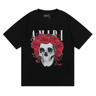 AMIRI Dankbarer toter Totenkopf-Druck T-Shirt