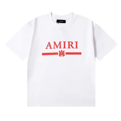 AMIRI Gestreifter Logodruck T-Shirt