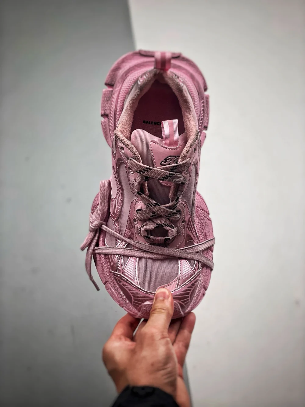 Balenciaga 3XL in Pink Lace-Up Sneakers Reps