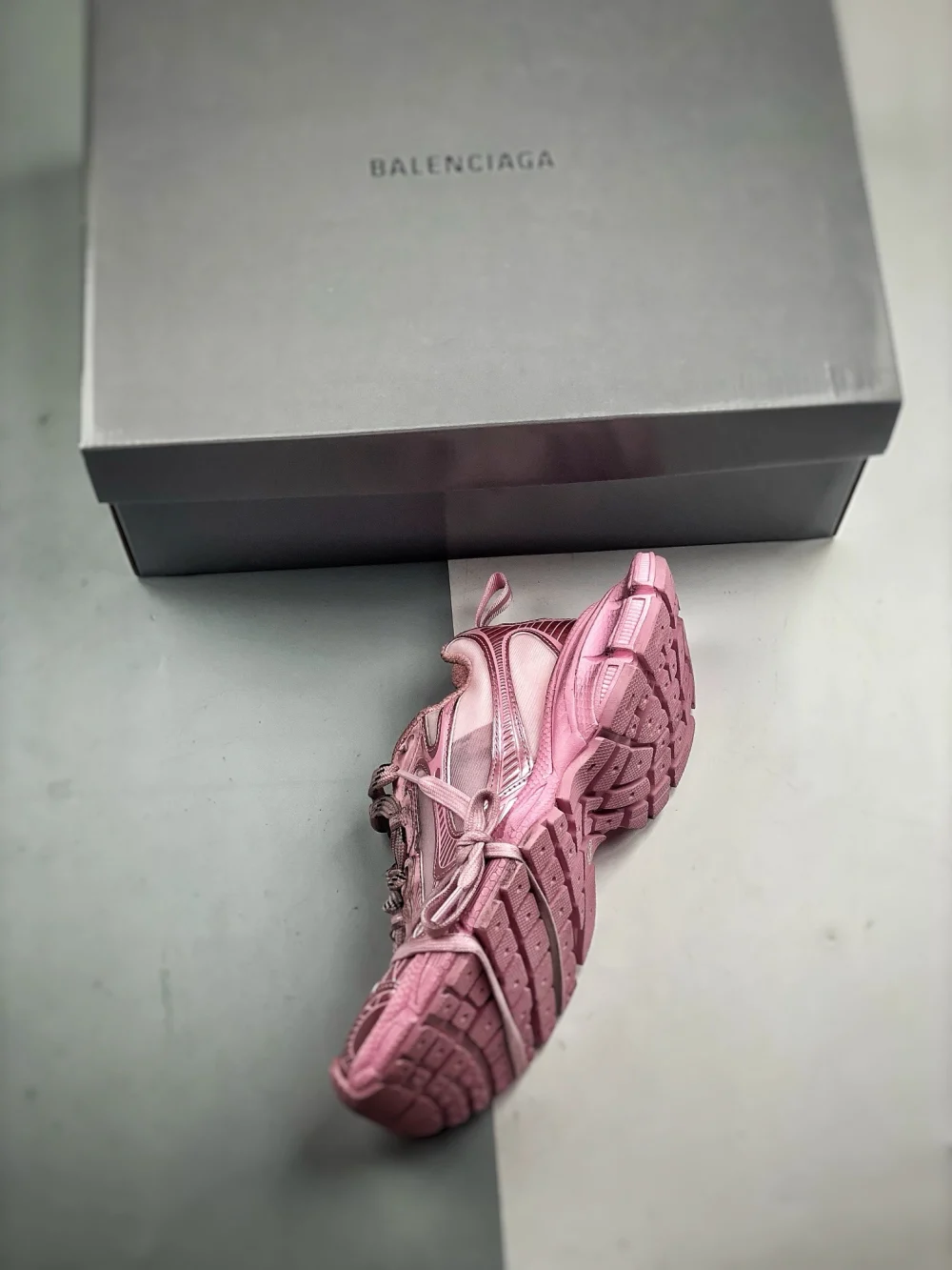 Balenciaga 3XL in Pink Lace-Up Sneakers Reps