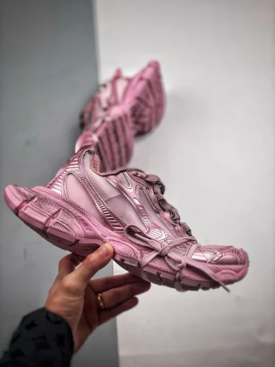 Balenciaga 3XL in Pink Lace-Up Sneakers Reps