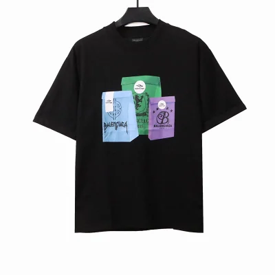 Balenciaga Bunter Taschenlogodruck T-Shirt