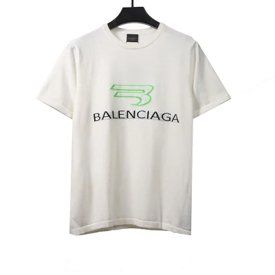 Balenciaga Grünes Buchstaben-LOGO T-shirt