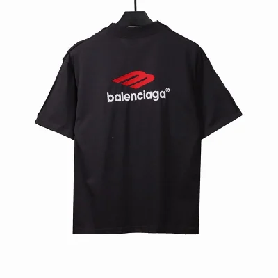 Balenciaga T-Shirt mit Klebeband-Logo und doppeltem Patch