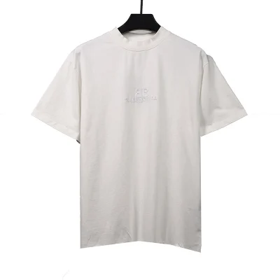 Balenciaga Ruined-Saum-Quaste und Doppel-B-Stickerei T-Shirt