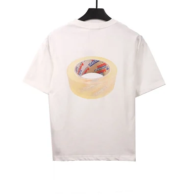 Balenciaga Transparentes T-Shirt mit Banddruck