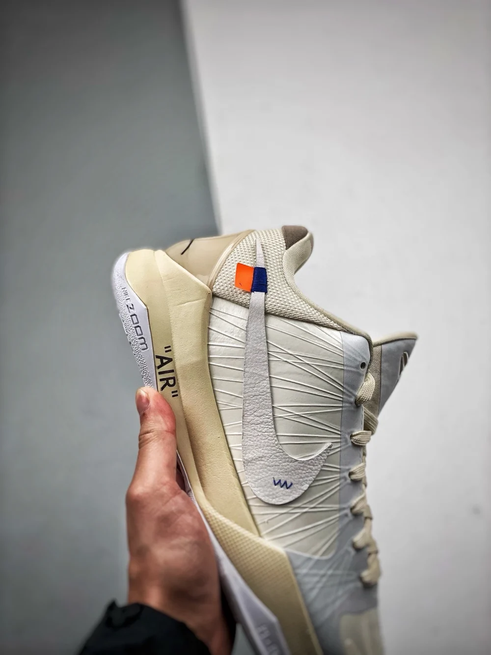 Kobe 5 x Off-White Sail Top-Version Reps