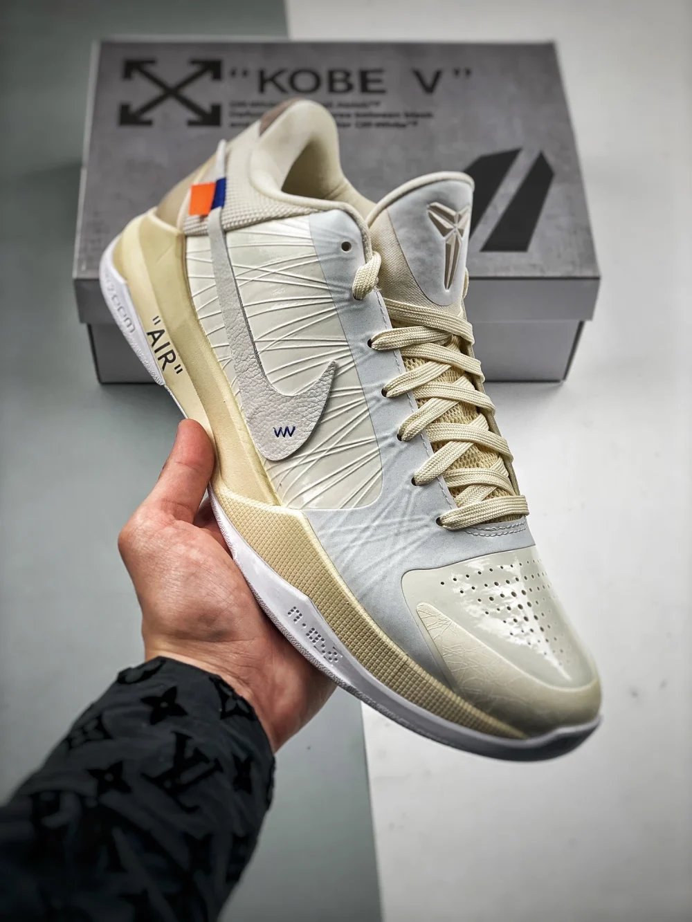 Kobe 5 x Off-White Sail Top-Version Reps