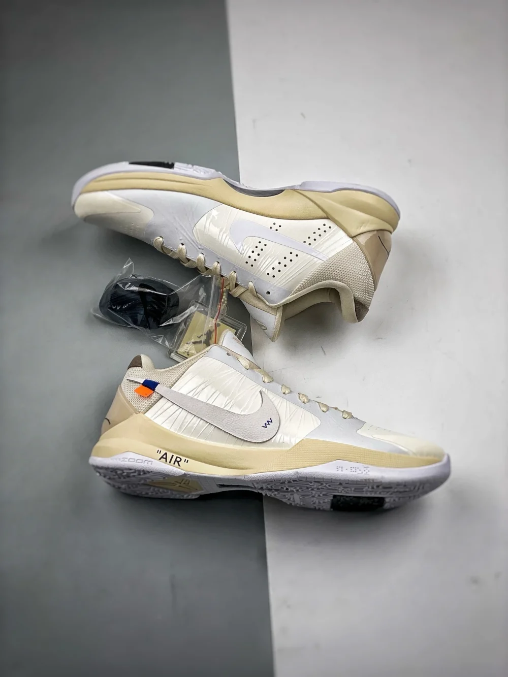 Kobe 5 x Off-White Sail Top-Version Reps