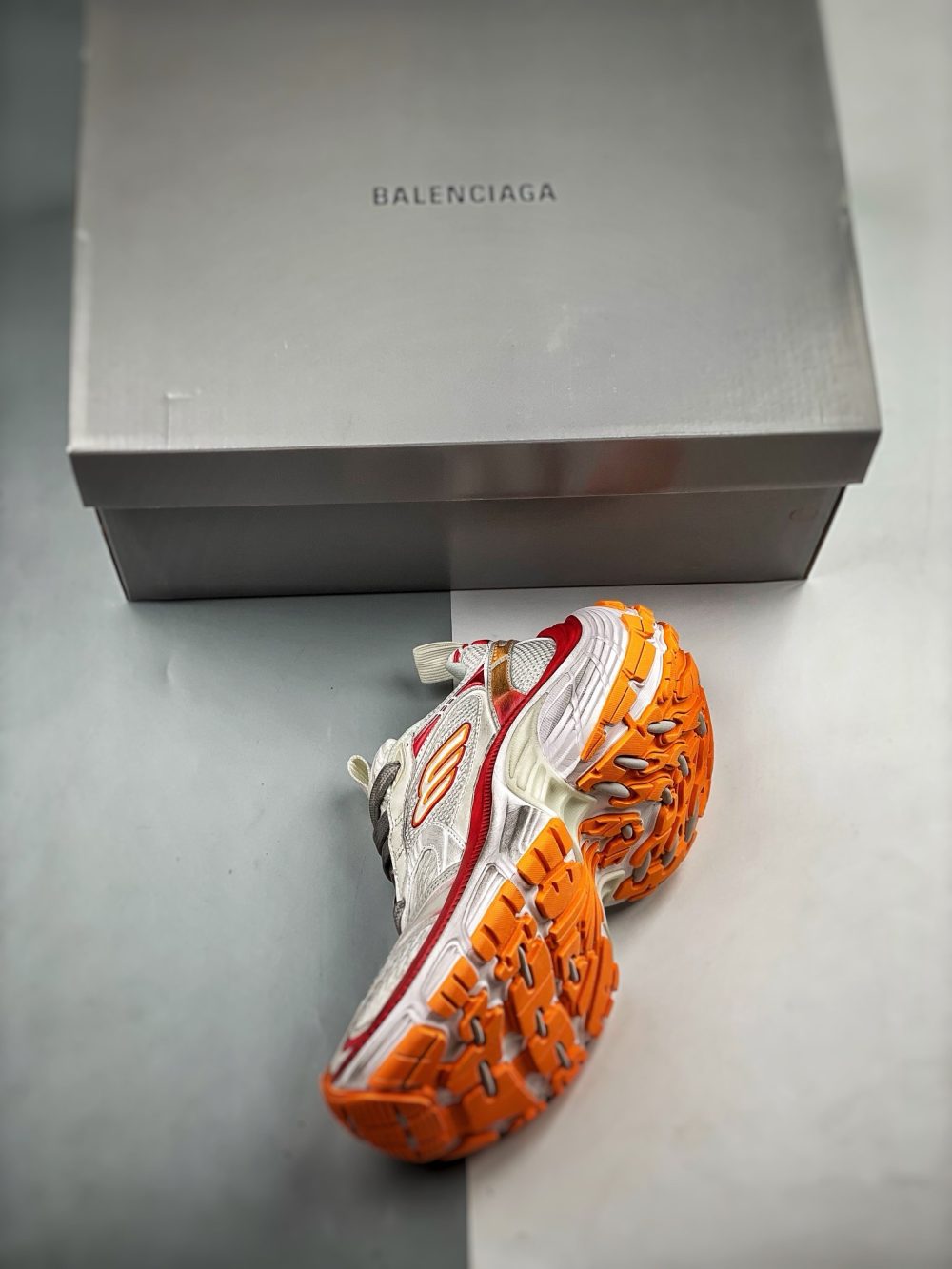 Balenciaga 10XL Weiß Orange Niedrige Sneaker Replica