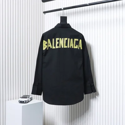 Balenciaga Gelbes Hemd mit Band-Print