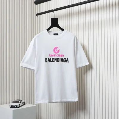 Balenciaga Rosafarbenes T-Shirt mit Logo-Aufdruck