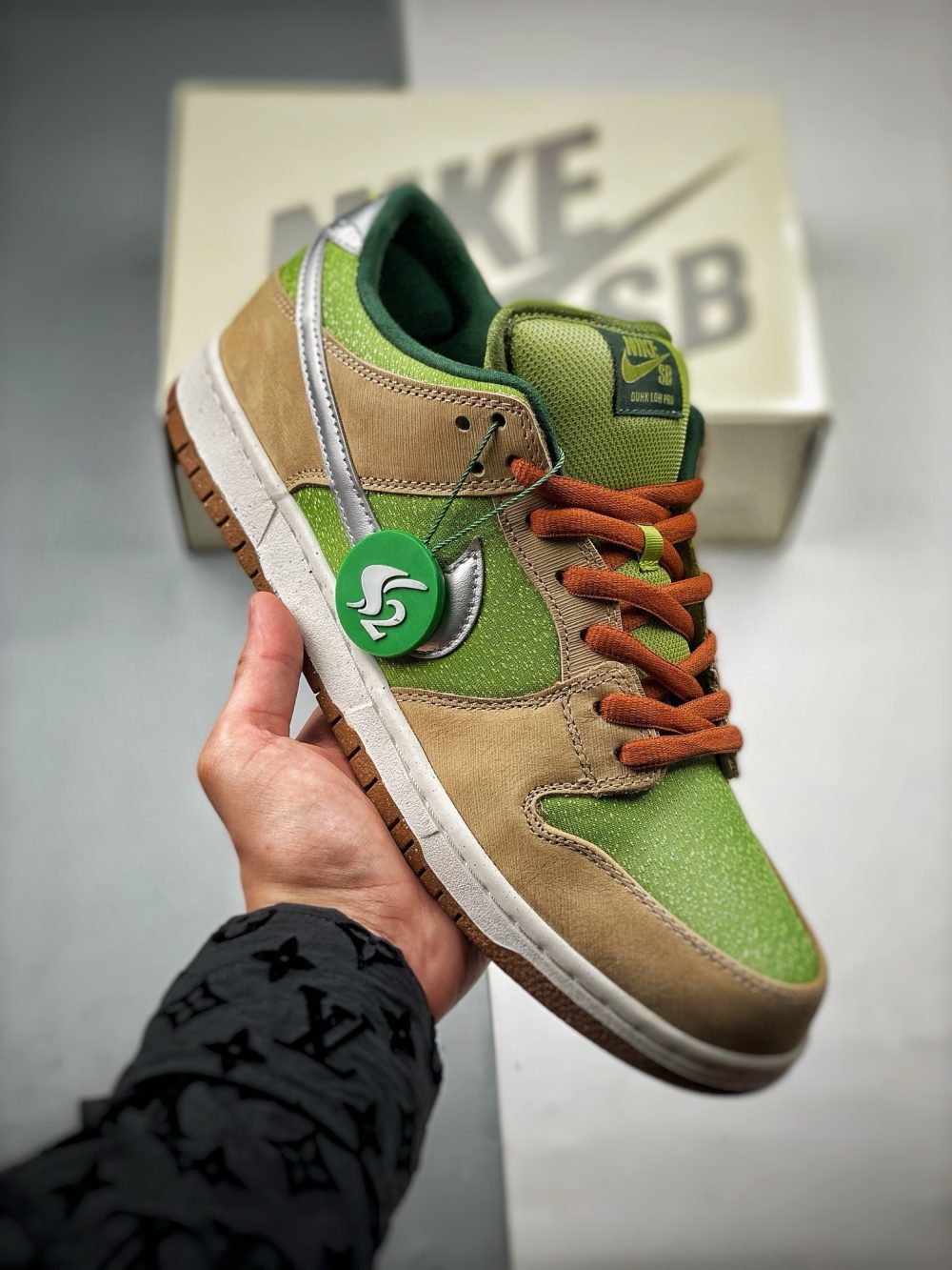 Dunk SB Low „Dinner Plate“ Grün Top-Version Reps