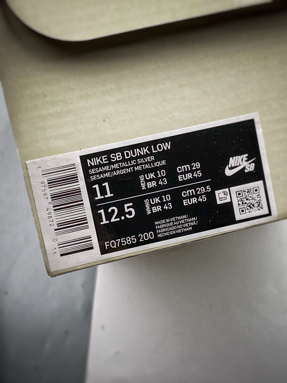 Dunk SB Low „Dinner Plate“ Grün Top-Version Reps