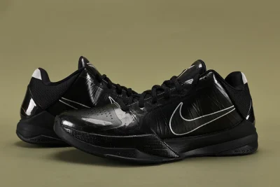 Kobe 5 Blackout Herren Top-Sneaker Reps