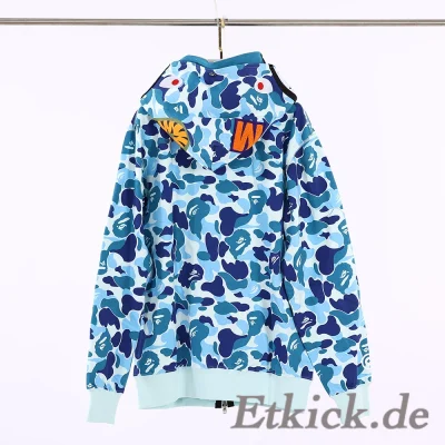 Bape ABC Camo Shark Kapuzenpullover mit durchgehendem Reißverschluss Top-Version