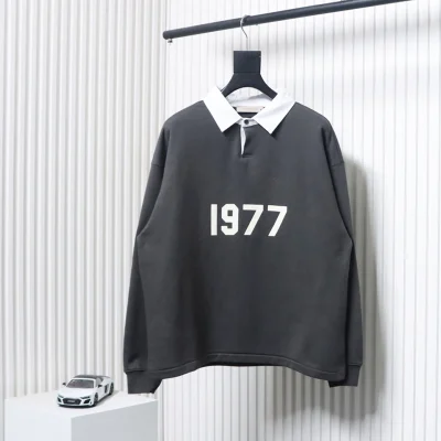 Fear Of God 1977 Sweatshirt mit geflocktem Polokragen