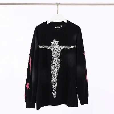 Schwarz - Hellstar Christ Langarm T-Shirt Top-Version Vertreter