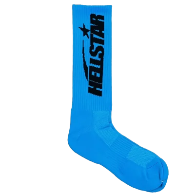 Socken mit Hellstar-Logo Blau