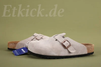 Birkenstock Boston Wildleder-Clogs Braun