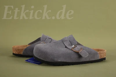 Birkenstock Halbslip Korksohle Unisex Grau