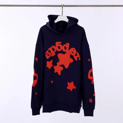 Sp5der Beluga Kapuzenpullover Marineblau Reps