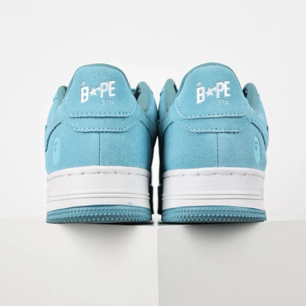 A BATHING APE STA Fashion Sneakers Blaues Kunstfell – Bild 6