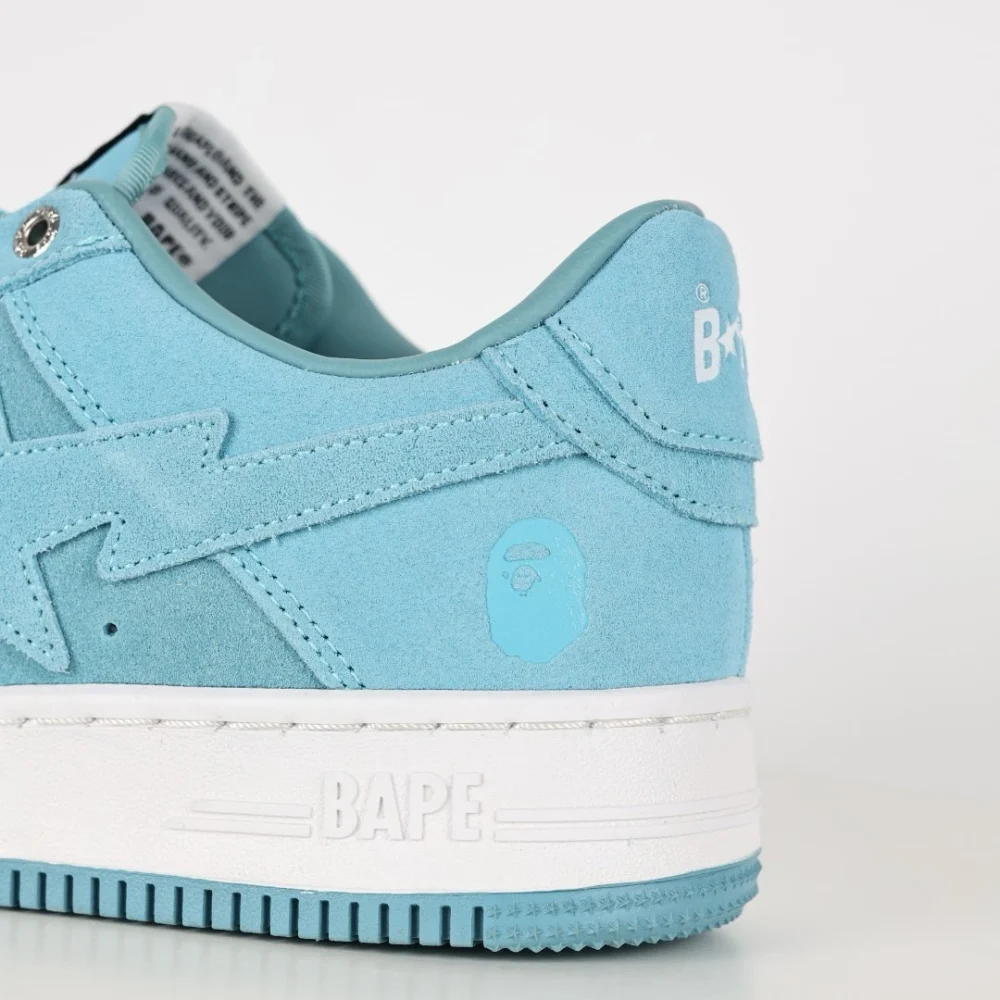 A BATHING APE STA Fashion Sneakers Blaues Kunstfell – Bild 9