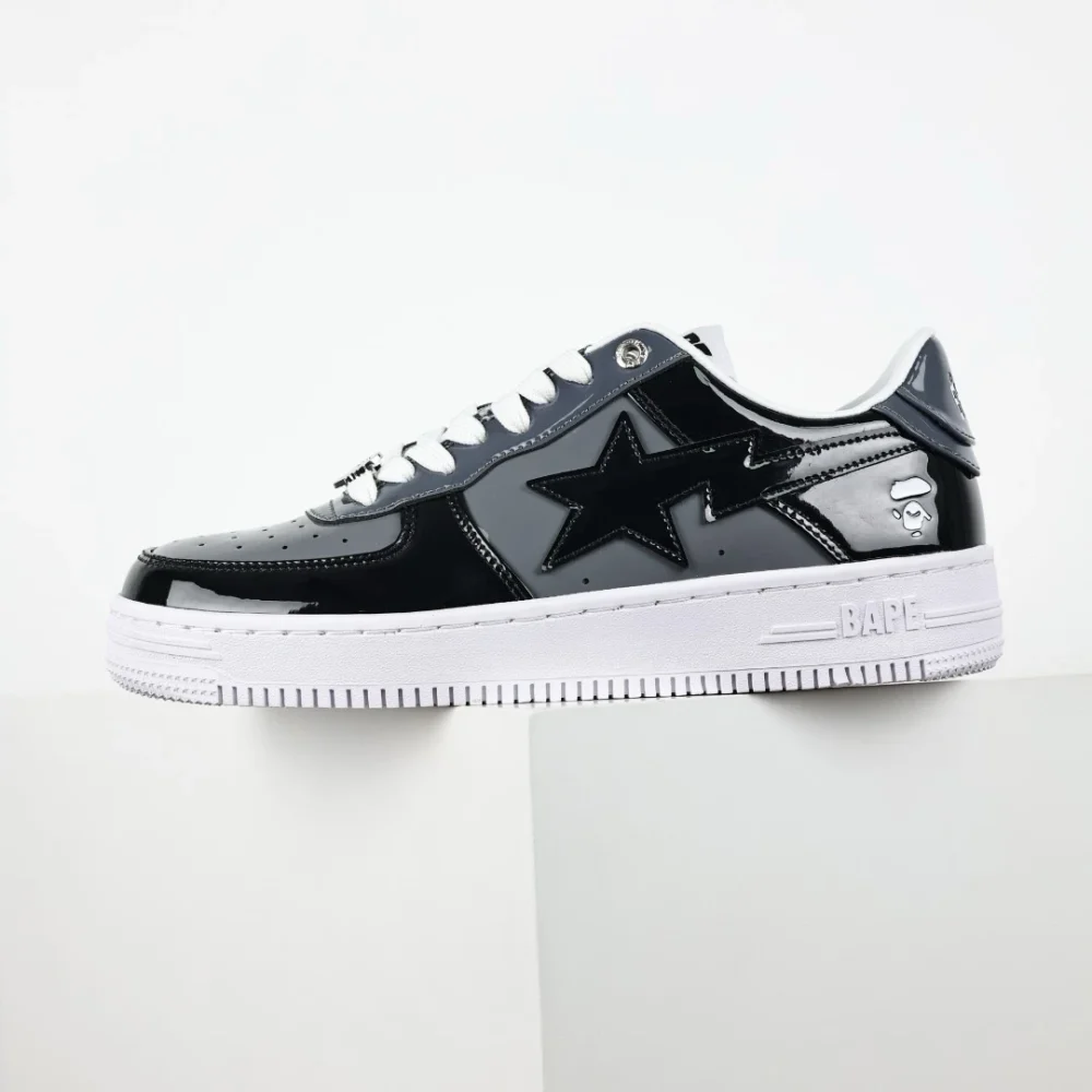 A BATHING APE STA Fashion Sneakers Schwarz und Grau – Bild 4