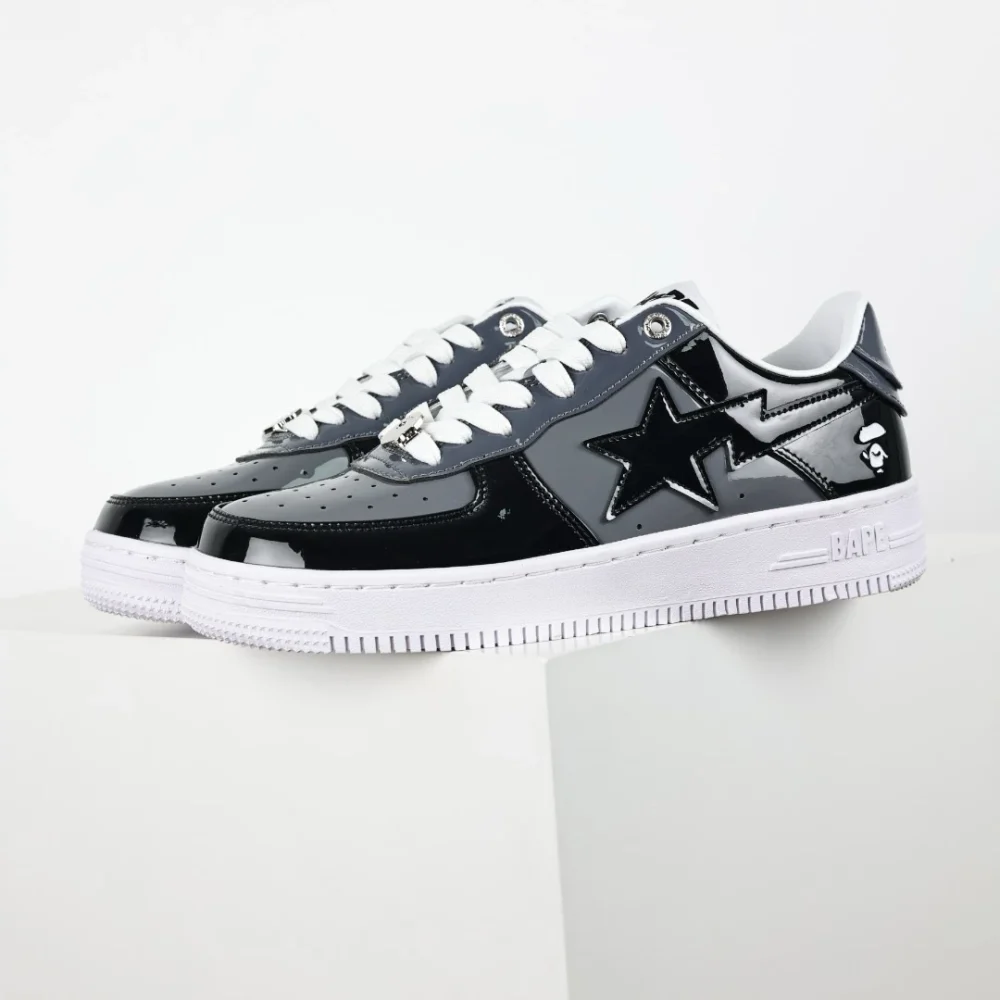 A BATHING APE STA Fashion Sneakers Schwarz und Grau – Bild 2