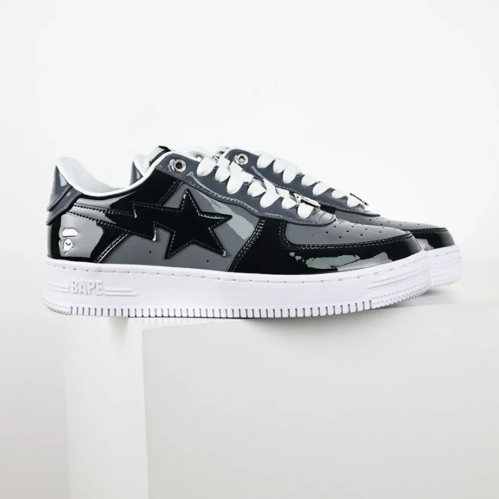 A BATHING APE STA Fashion Sneakers Schwarz und Grau – Bild 3