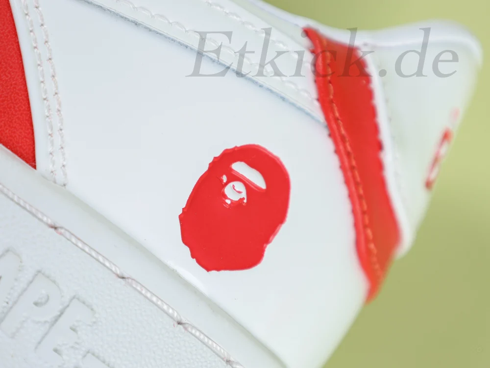 A BATHING APE STA Sneakers weiß verspiegelt rotes Leder – Bild 10