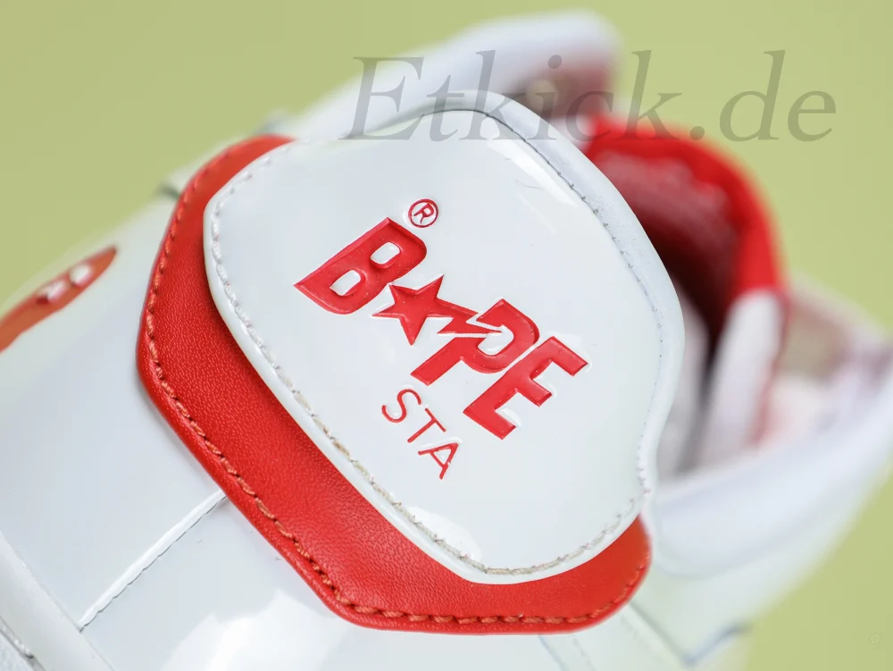 A BATHING APE STA Sneakers weiß verspiegelt rotes Leder – Bild 11