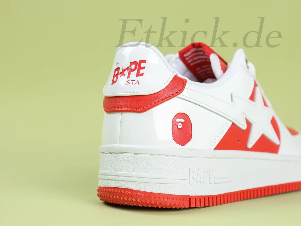 A BATHING APE STA Sneakers weiß verspiegelt rotes Leder – Bild 5