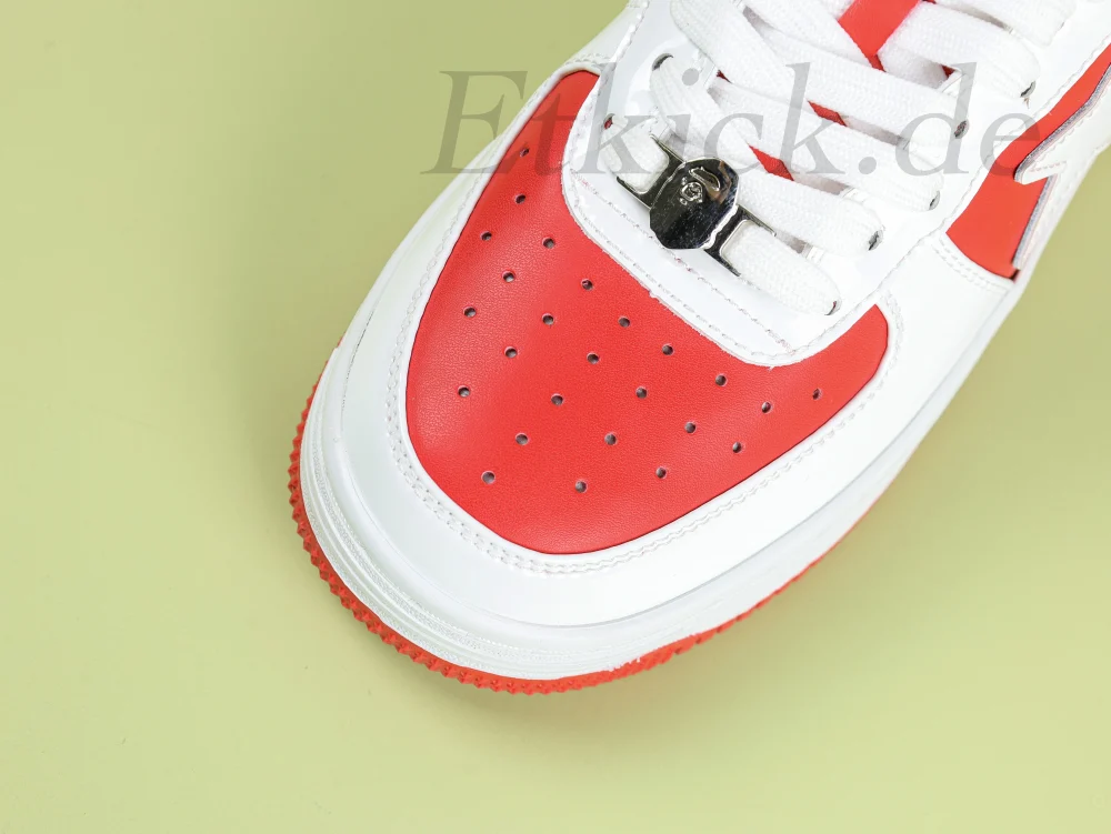 A BATHING APE STA Sneakers weiß verspiegelt rotes Leder – Bild 6